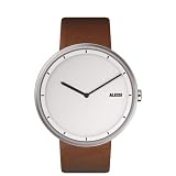 Alessi Unisex AL13001 Out Time Brown Leather Strap Watch
