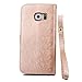 Ularmo S6 Edge Case, S6 Edge Cover, S6 Edge Wallet Cover, Luxury Leather Flip Stand Wallet Cover With Card Slot For Samsung Galaxy S6 Edge G9250 (rose gold)