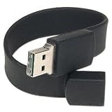 4GB Black Silicone USB Wristband / Flashband Pen Drive?Water Resistant?Optional Password Protection?Plug & Play for Windows XP, 7, Vista Desktop / Netbook / Laptop / Notebook, iMac, Macbook
