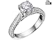 Diamond Cathedral Engagement Ring 1 Carat (ctw) in 18K White Gold (Certified)