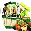 The Gourmet Gardener Gift Tote of Tools and Treats - Great Gardening Gift Basket!