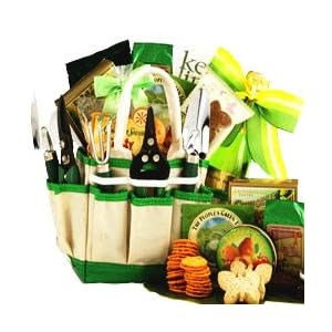 The Gourmet Gardener Gift Tote of Tools and Treats - Great Gardening Gift Basket for Mom!