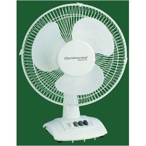 CONTINENTAL DESK FAN 12' OSCILLATING 3 SPEED