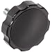 DimcoGray Black Phenolic Fluted Torque Knob, Zinc Stud: 3/8-16" Thread x 1" Length, 2-3/8" Diameter x 1-5/16" Height x 1-1/4" Hub Dia x 5/8 Hub Length (Pack of 10)