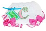 Baby Girl Pink Initial Cotton Bloomer, Letter C, 0 – 6 Months