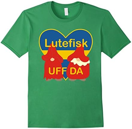 Swedish Gnomes Lutefisk Uff Da Heart Flag - Male XL - Grass