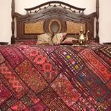 Akbar Tapestry Patchwork Besdpread - Full/Queen