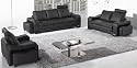Brown 3 Piece Suite In Faux Leather