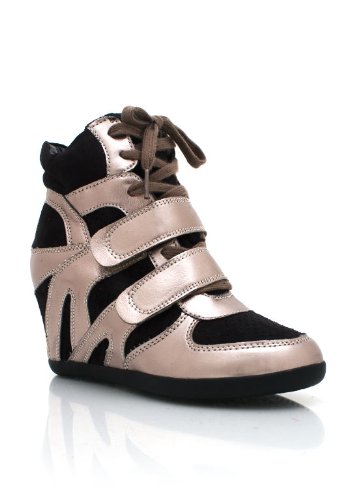 metallic wedge sneakers 7 PEWTER metallic wedge sneakers 7 PEWTER