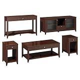 kathy ireland Office by Bush Furniture Grand Expressions Americana Family Work-N-Play Collection, 58-Inch Bundle, Warm Molasses