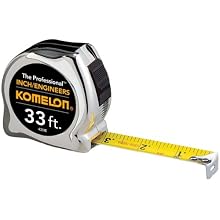 Komelon 433IE The Professional Inch/Engineer Scale 33-Foot Power Measuring Tape