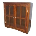 Parker 2 Shelf Glass Door Bookcase - Chestnut