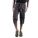 0-Degree Shorts 3by4 knee length Three Fourth Capri Men Chinos Classic Cotton Bermuda DarkGrey 30 RS.899.00