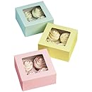 Wilton 4 Cavity Pastel Cupcake Boxes, 3 Count