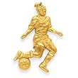 14k Girl Soccer Player Charm