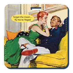 forget the moon... fly me to Vegas! Luggage Tag by Anne Taintor