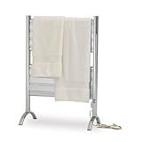 Warmrails Alexandria Freestanding Flat Panel Electric Towel Warmer, Chrome