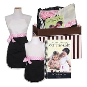 Buy Mommy and Me Matching Boutique Cooking Apron and Cookbook Gift Set by Nikki Knits