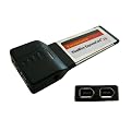 KALEA-INFORMATIQUE � - Carte Express Card (ExpressCard 34mm) - 2 Ports FireWire IEEE1394a - JMICRON - POUR CAMESCOPES AVEC LIAISON I-LINK