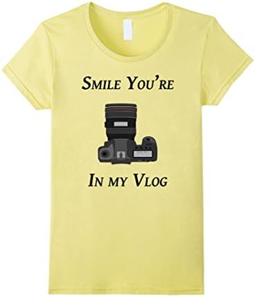 Women's Smile You're In My Vlog Large Lemon