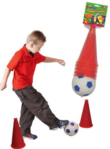 Childrens Toyshop  Third Party New : Go Active Football & Cones