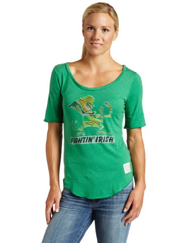 NCAA Women's Green Notre Dame Fighting Irish Short Sleeve Tee (Heather Sprite, Small)
