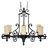 Capital Lighting - 3267WI-125 - 6 Light Chandelier - Wrought Iron Finish / Rust Scavo Glass