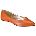 Women's Xhilaration: Saniya Pointed Toe Flats - Dark Orange