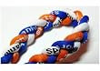 20" Blue/Orange/White Titanium Sport Tornado Baseball/Softball Necklace