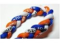 20" Blue/Orange/White Titanium Sport Tornado Baseball/Softball Necklace