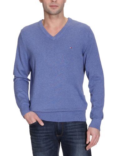 Tommy Hilfiger Herren CLASSIC HTR V-NK CF 857811245, Gr. MD (NAUTICAL BLUE HTR 426) Preisvergleich
