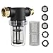 M MINGLE Garden Hose Filter for Pressure Washer Inlet Water, Inline Filter for Sediment, 40 Mesh Screen, Extra 100 Mesh