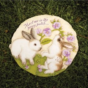 Posey Patch Rabbit Stepping Stone