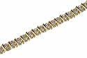 1 Carat Diamond Pave Setting Bracelet in 9ct Yellow Gold