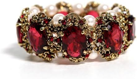 The retro personalized fashion models, Emerald inlaid pearl bracelet, Female Bracelet