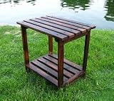 Rectangular Side Table Burnt Brown