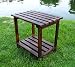 Rectangular Side Table Burnt Brown