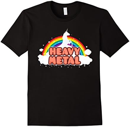 Men's Heavy Metal Unicorn Premium T-Shirt Large Black