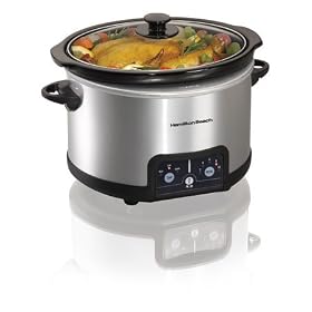 Hamilton Beach Programmable Slow Cooker 4.5 Quart Cooks 4 Lb Chicken: Kitchen &amp; Dining