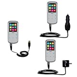 Deluxe Kit for the RCA M4604 Lyra Digital Media Player includes a USB cable with Car and Wall Charger – uses Gomadic TipExchange Technology