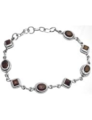 Faceted Garnet Bracelet - Sterling Silver
