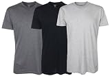 Ralph Lauren - lot de 3 t-shirts sous-vêtements hommes - col rond - lot gris