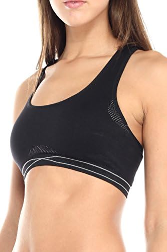 Knit Moving Comport Sports Bra with Racerback BLACK NET L/XL