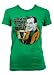 Cybertela I'll Drink You Bitches Under the Table Junior Girl's T-shirt Smiling Gentleman Tee (Kelly Green, Large)