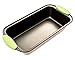 Bakeware Set -Premium Nonstick Baking Pans -Set of 4- Includes a Pie Pan, a Square Cake Pan, Baking Pan, a Bread Pan, with Green Silicone Hnadles By Intriom