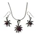 Pendant with Earrings Sterling Silver Garnet Gemstone Jewelry