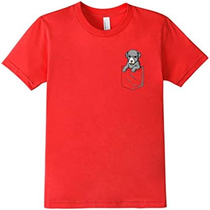 Kids Pocket baby dog shirt,pocket shirt dog 8 Red