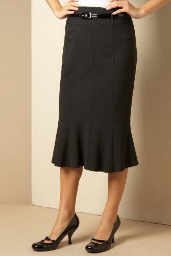 Knee Length Zig Zag Stripe Skirt