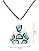 Necklace - N91 - Murano Glass Style - Triangle Shape ~ Aqua Spots