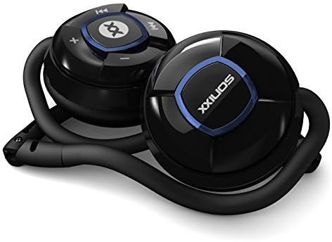 Sonixx SX1 Black Wireless Neckband Bluetooth Headphones - Folding Headset with Noise Cancelling Microphone (iPod/iPad/iPhone, HTC, Android, Samsung, Galaxy, Blackberry etc.) 3 YEAR WARRANTY - Includes carry case